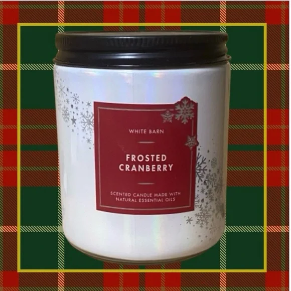 WHITE BARN FROSTED CRANBERRY 7 OZ SINGLE WICK CANDLE - Picture 3 of 4